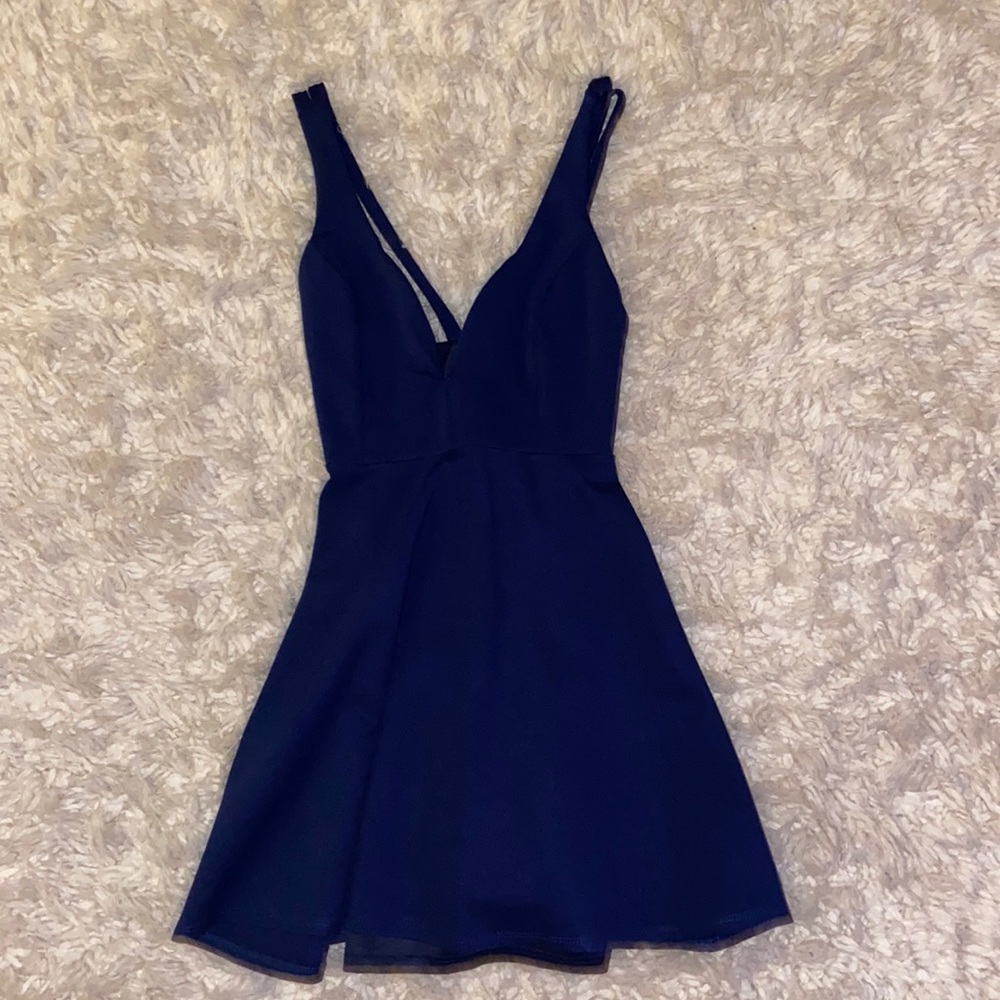 Homecoming dress Love Galore Navy Blue Skater Dress Lulus